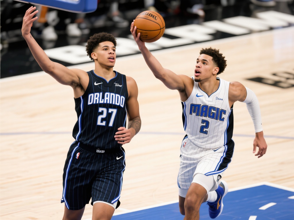 除了班凯罗的耀眼表现，另一位魔术球员小瓦